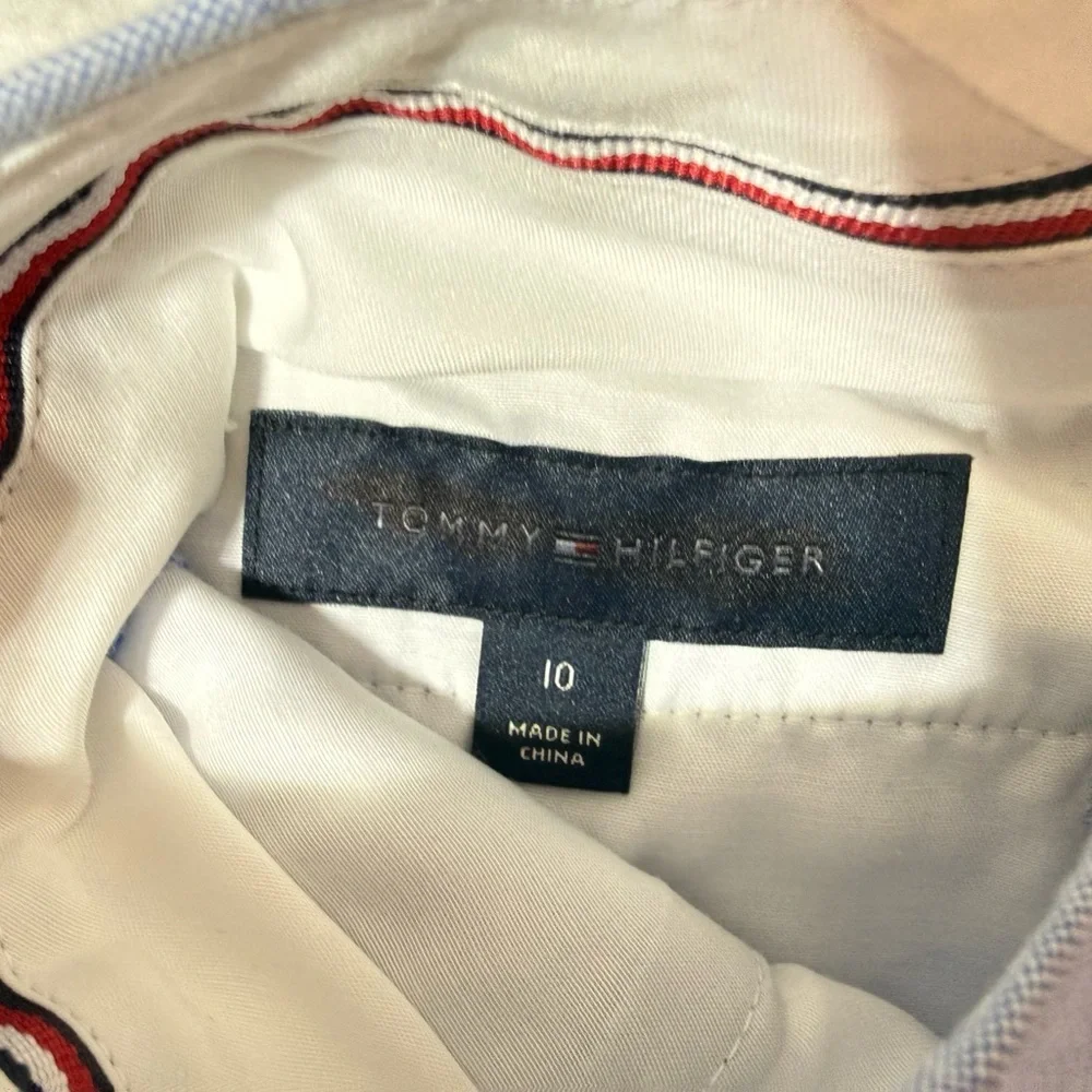 Tommy Hilfiger Boys Light Blue Oxford Dress Pants